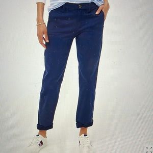 J.Crew high-rise girlfriend chino pant - navy - 4 petite